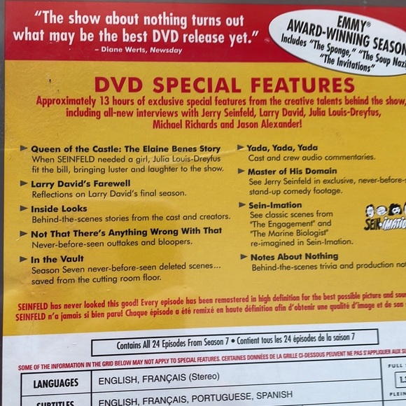 Seinfeld Complete Seventh Season 4 Discs - Picture 3 of 6